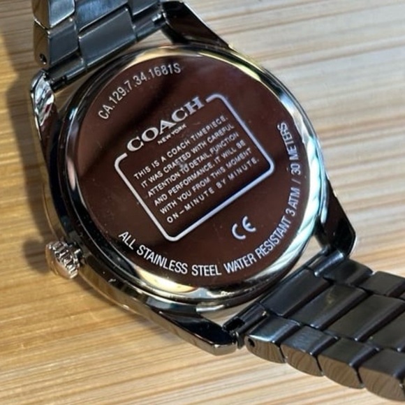 Coach Preston Gunmetal  Grey Watch With 36mm Chronograph Face - Picture 3 of 8